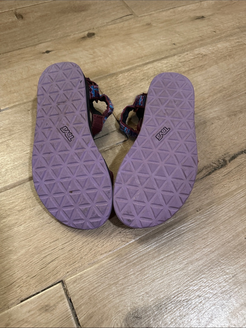 Teva Purple Sole Patterned Strap Sandals - Picture 2 of 2